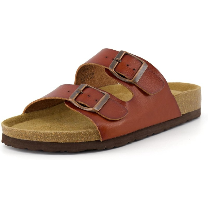 Double Strap Cork Footbed Sandals With Adjustable Fit EVA Sole