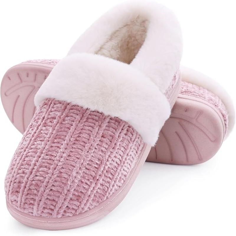 Women Fuzzy Knit Slippers