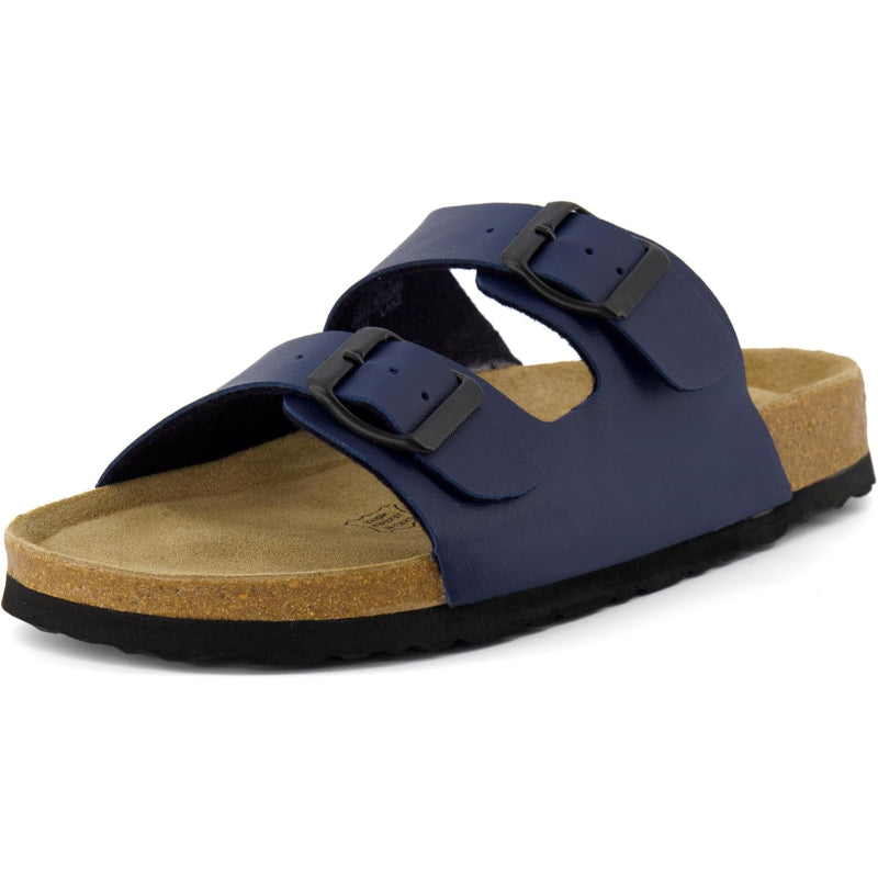 Adjustable Double Strap Cork Sandals With Supportive Footbed