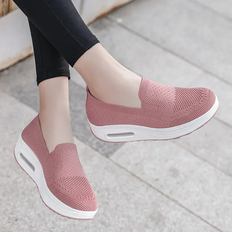 Casual Mesh Slip On Sneakers