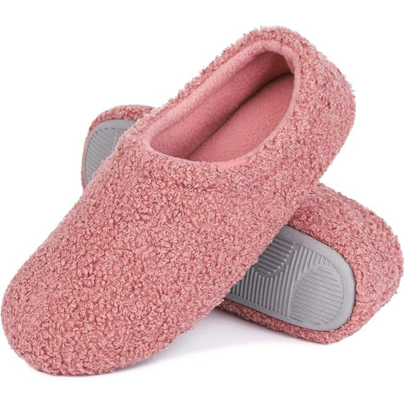 Memory Foam Fuzzy Fur Loafer Slides