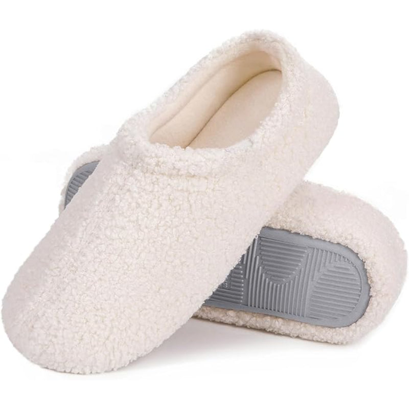 Memory Foam Fuzzy Fur Loafer Slides