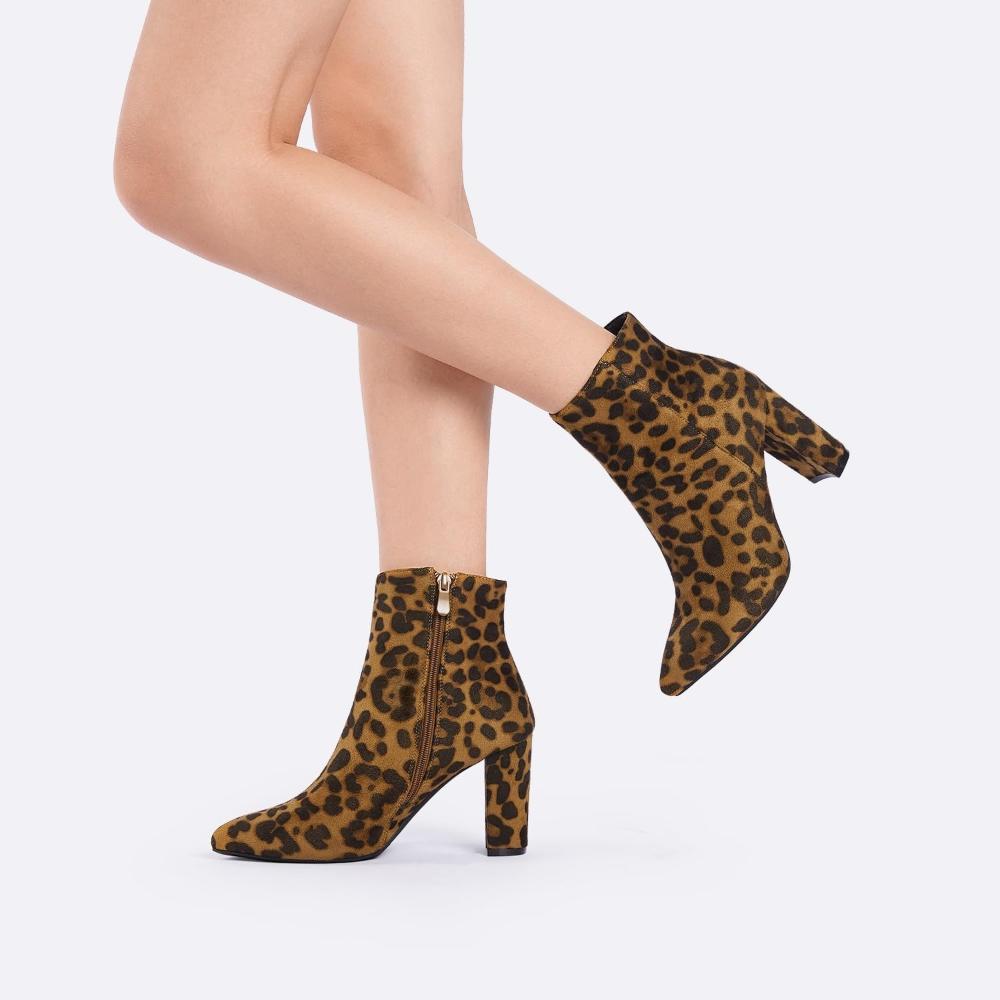 Leopard Pattern Party Ready Pointed Boots