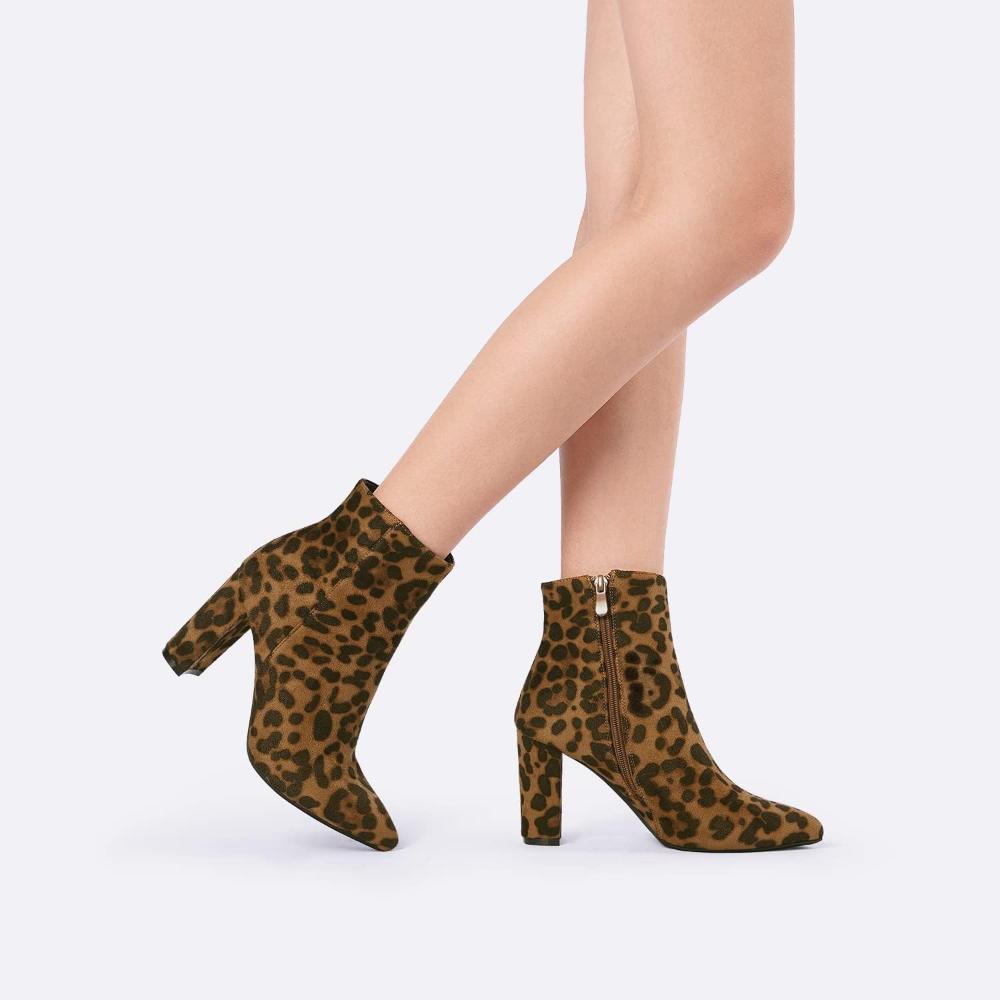 Leopard Pattern Party Ready Pointed Boots