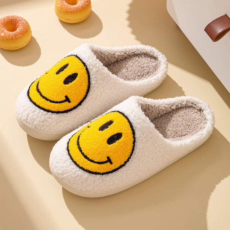 Comfy Smile Plush Slip On Slippers