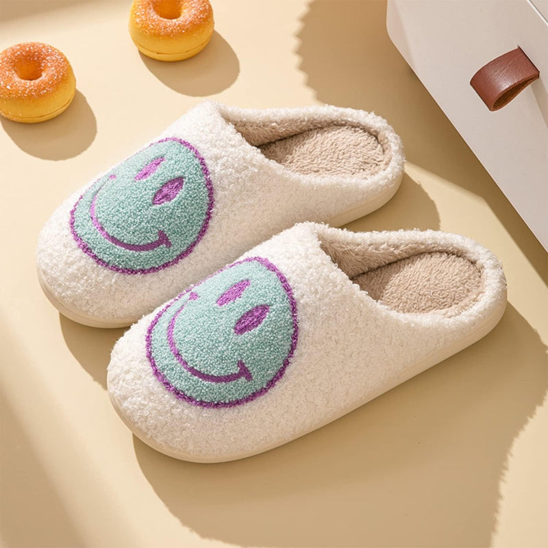 Comfy Smile Plush Slip On Slippers