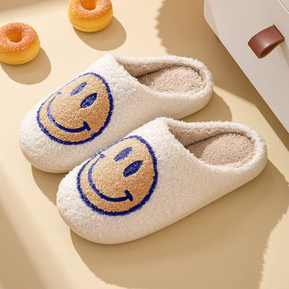 Comfy Smile Plush Slip On Slippers