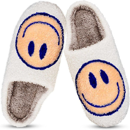 Comfy Smile Plush Slip On Slippers