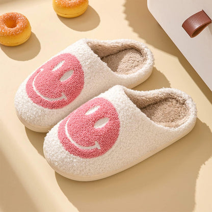 Comfy Smile Plush Slip On Slippers