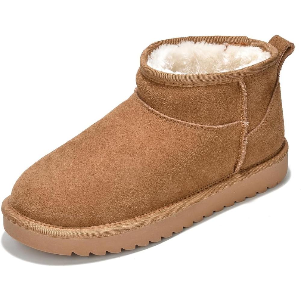 Suede Winter Boots With Cushioned Insole