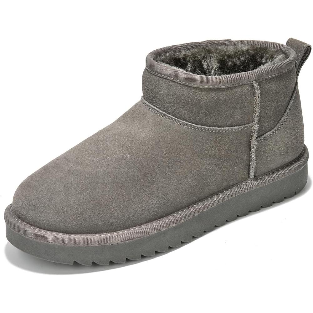 Suede Winter Boots With Cushioned Insole